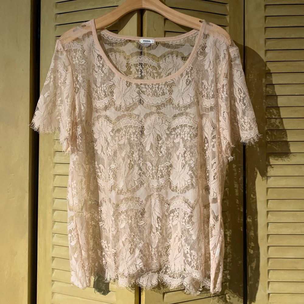 Fossil lace top